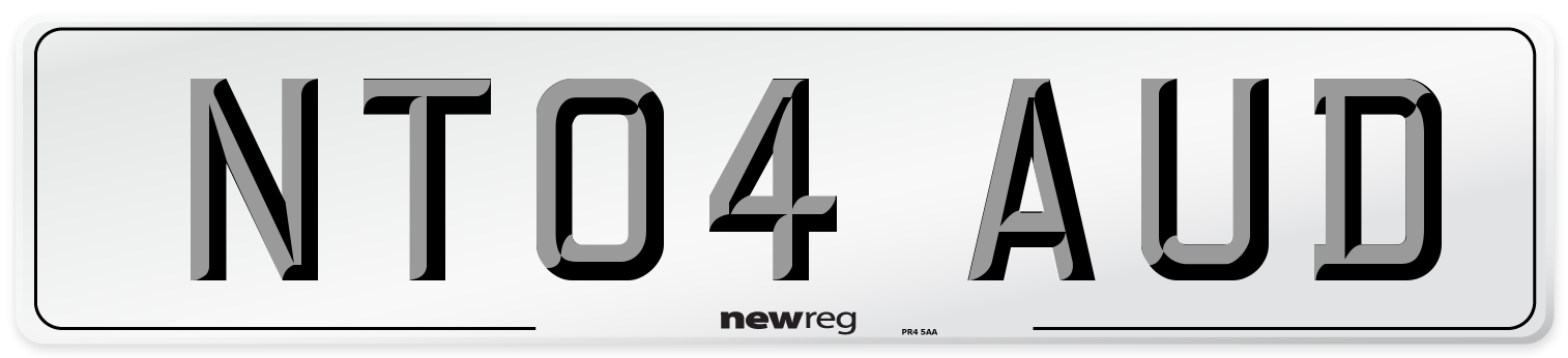 NT04 AUD Number Plate from New Reg